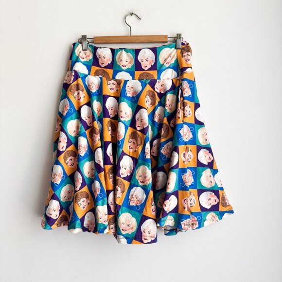 Golden Girls Print Buttery Soft Skater Style Skirt M/L - Picture 2 of 5